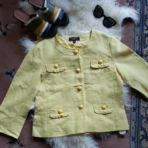 Talbots Jackets & Blazers - TALBOTS Linen Blend Lemon Meringue Jacket ***FIRM***